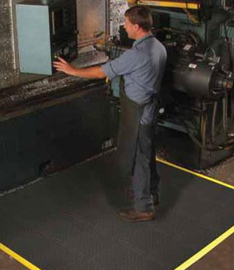 Rubber mats can add an extra layer of protection from falls.